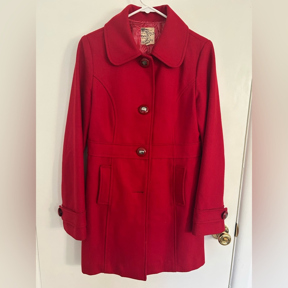 Tulle Women's Red Wool Coat